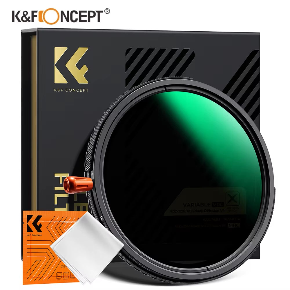 3In1 Variable Nd2-Nd32+Circular Polarizing CPL Filter+Black Mist 1/4 HD 37-82Mm Camera Lens Filter 28 Multi-Coated